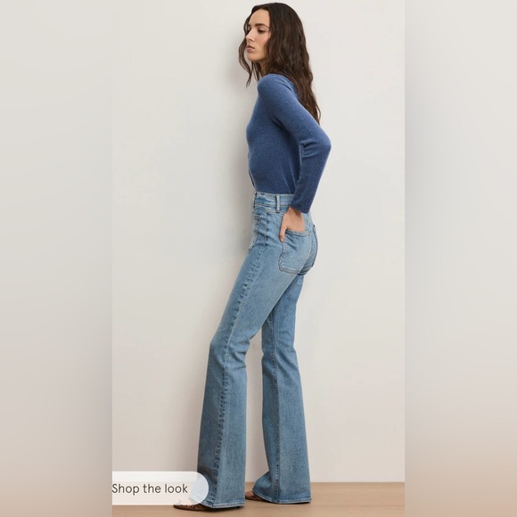 Veronica Beard Beverly Patch Pocket Skinny Flare High Rise Jeans - Picture 4 of 15